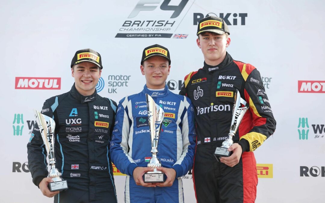 Martin Molnár takes the lead in the British F4 rookie standings with two podium finishes